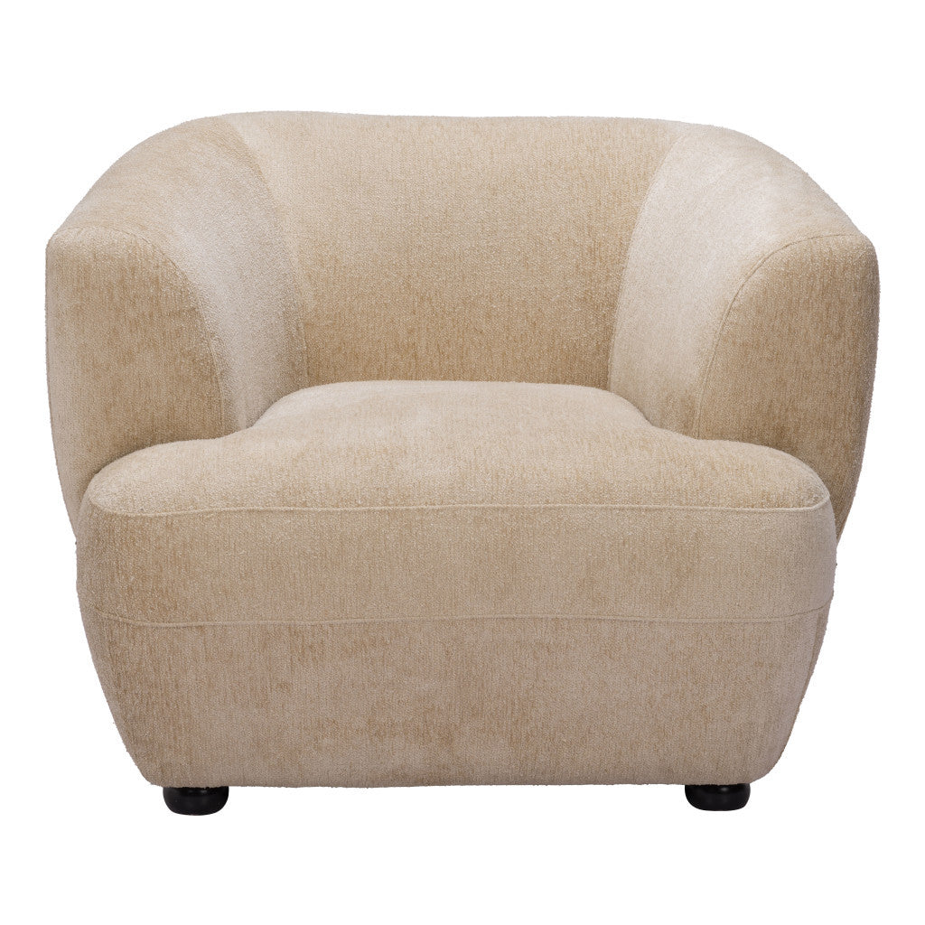 Faux Shearling and Upholstered Arm Chair