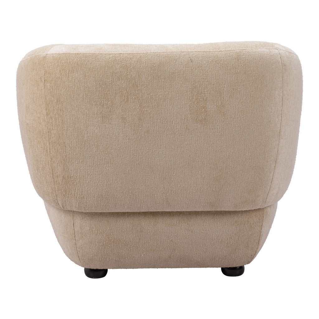 Faux Shearling and Upholstered Arm Chair