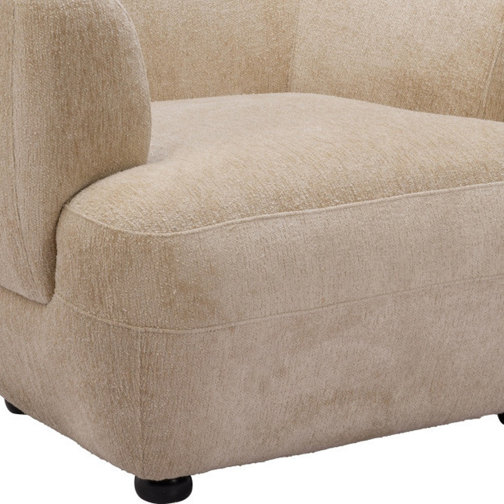 Faux Shearling and Upholstered Arm Chair