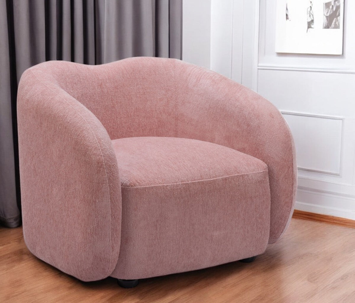 Faux Shearling and Upholstered Arm Chair