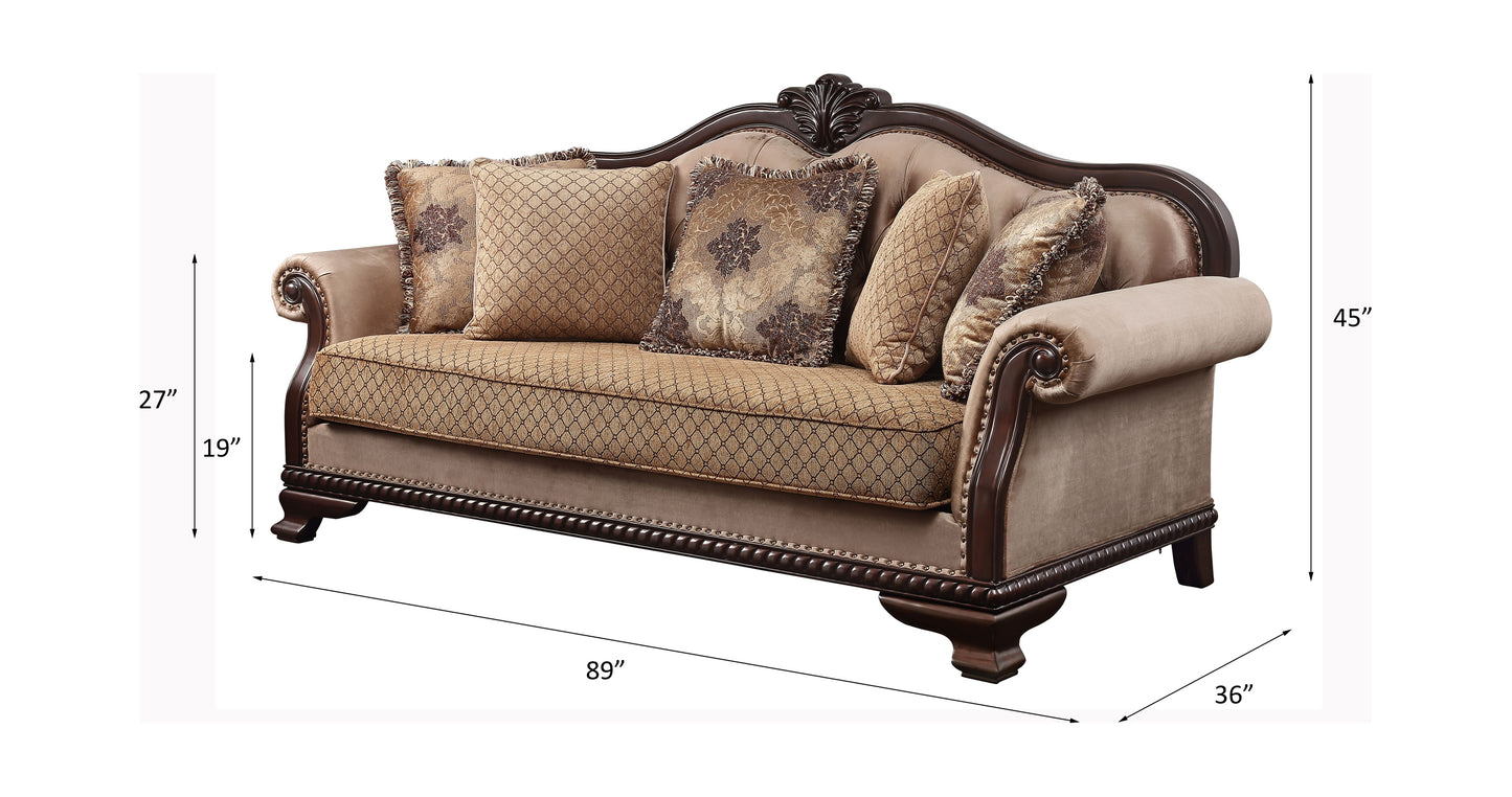 Chateau De Ville Sofa W/5 Pillows