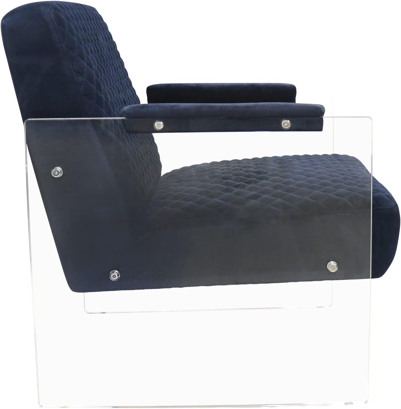 Tribecca Collection Acrylic & Velvet Accentchair
