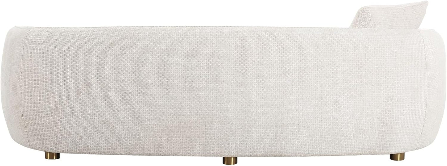 Zarina Upholstered Modern Sofa with 2 Pillows Included, 94.5"