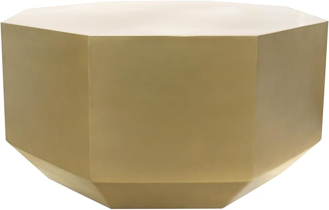 Byzantine Octagon Shape Coffee Table, Brass
