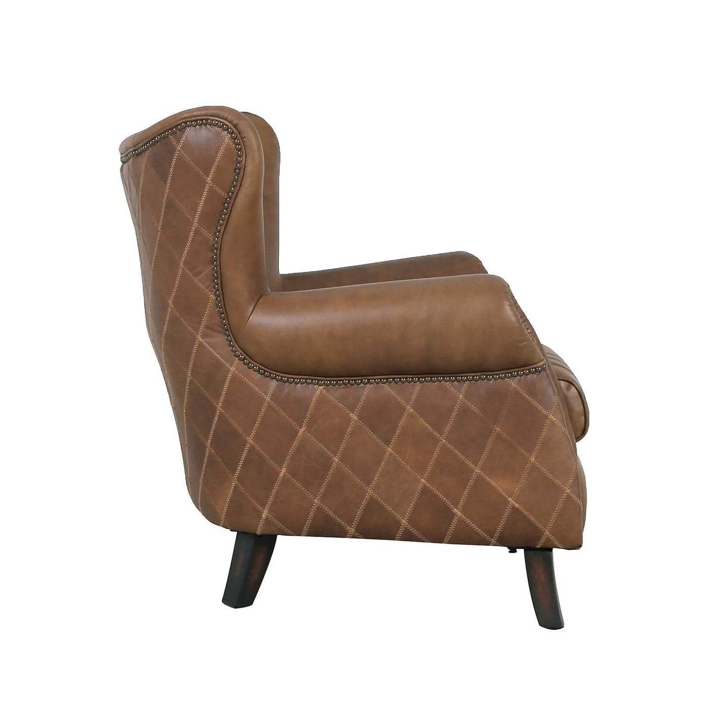 Harrison Top Grain Leather Upholstered Wing Chair