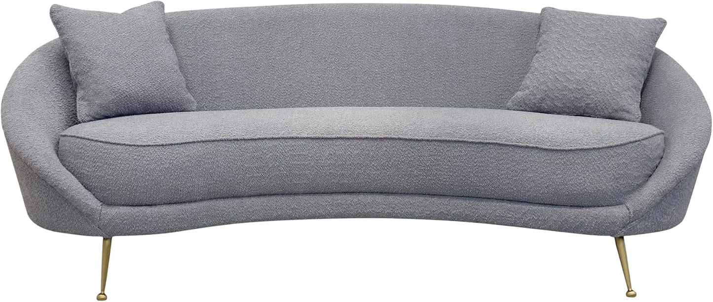 Luna Collection Textured Fabric Curved Sofa