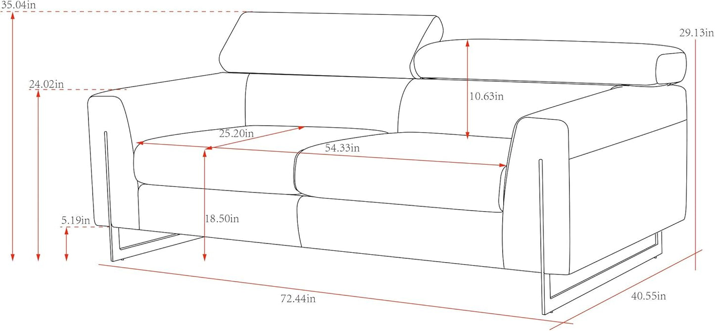 Noho Serena Loveseat with Adjustable Headrests