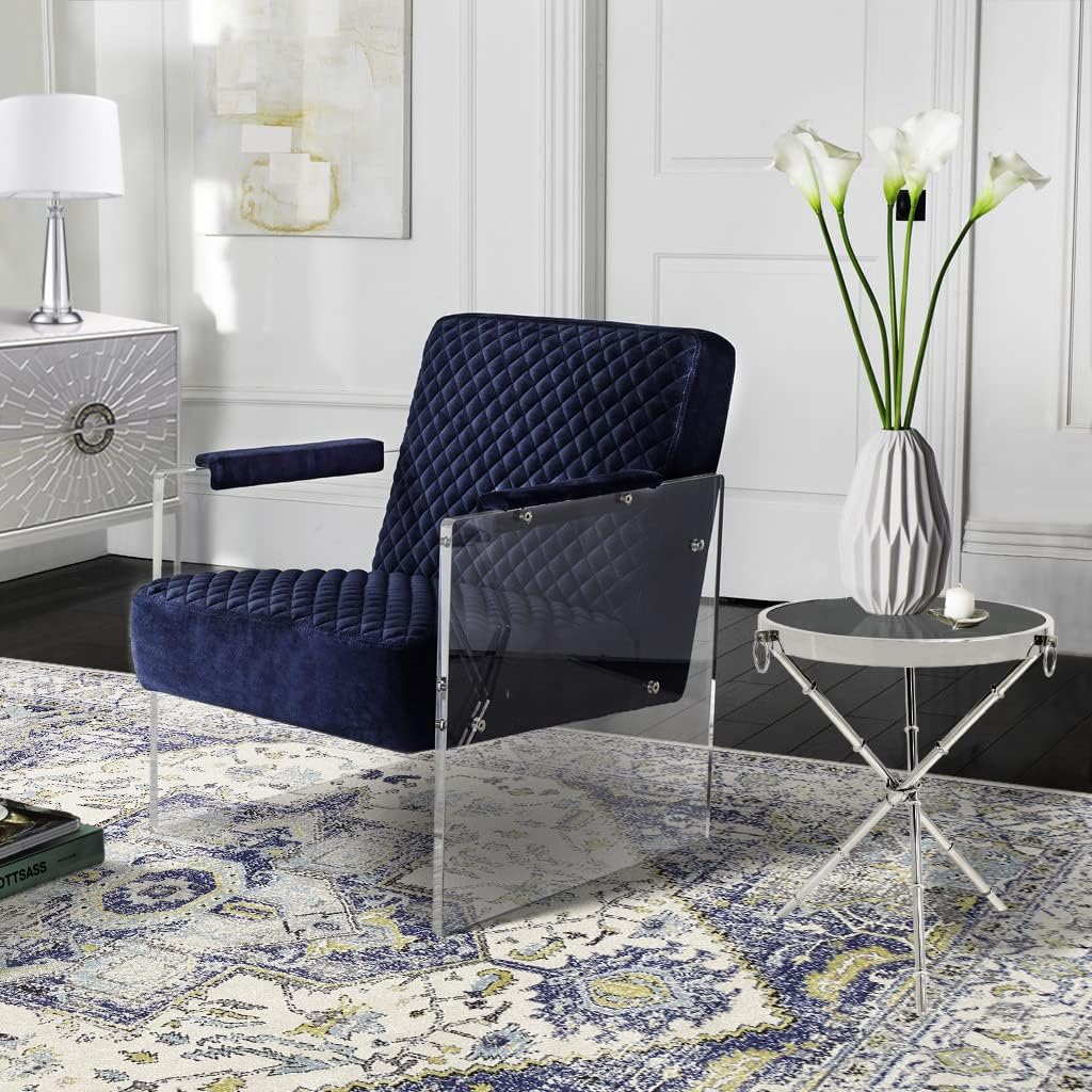 Tribecca Collection Acrylic & Velvet Accentchair