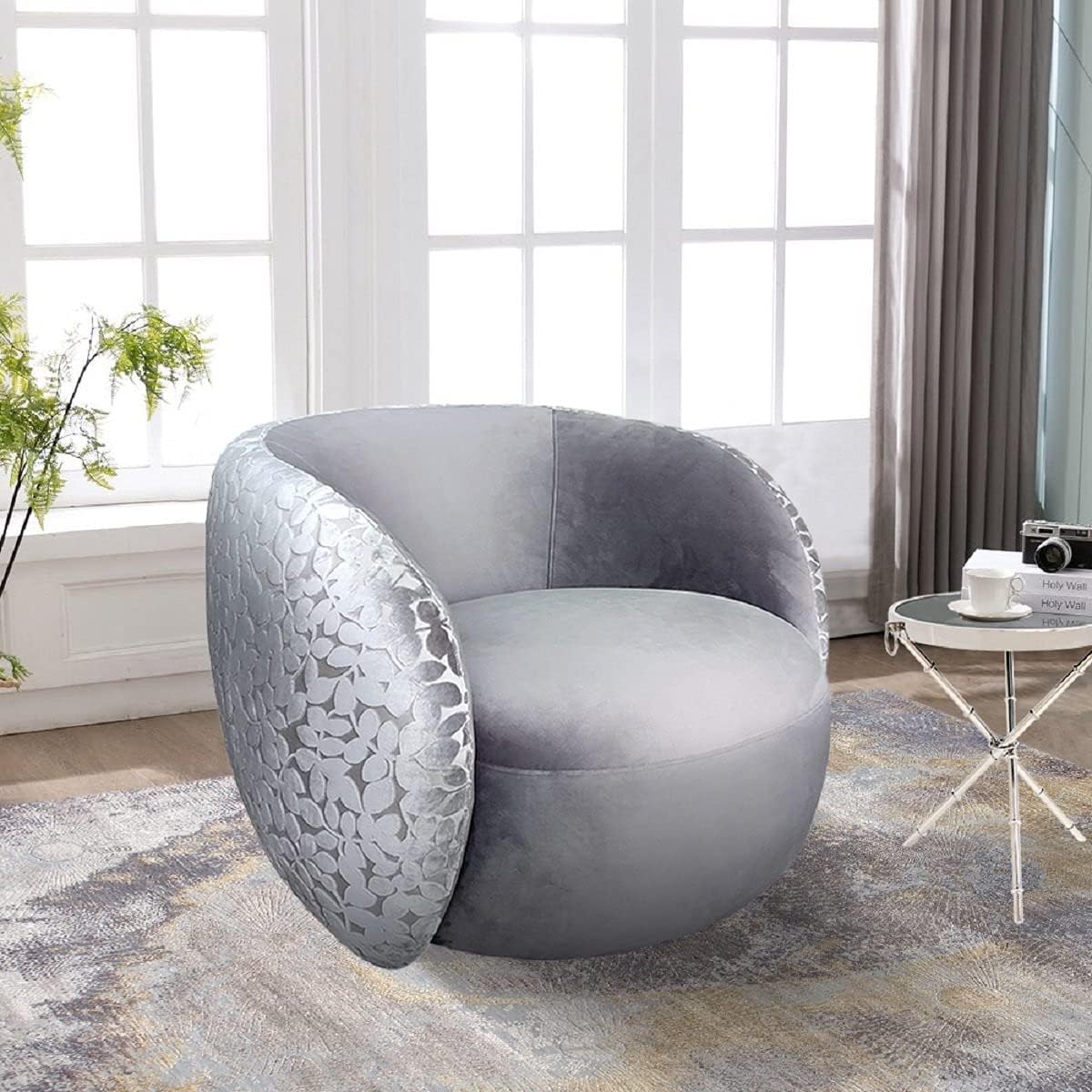 Allure Modern Swivel Base Barrel Chair