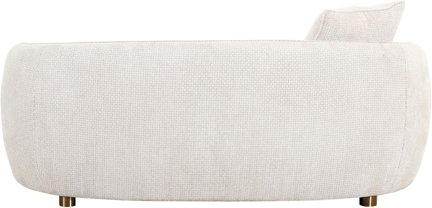 Zarina Upholstered Modern Loveseat with 2 Pillows Included