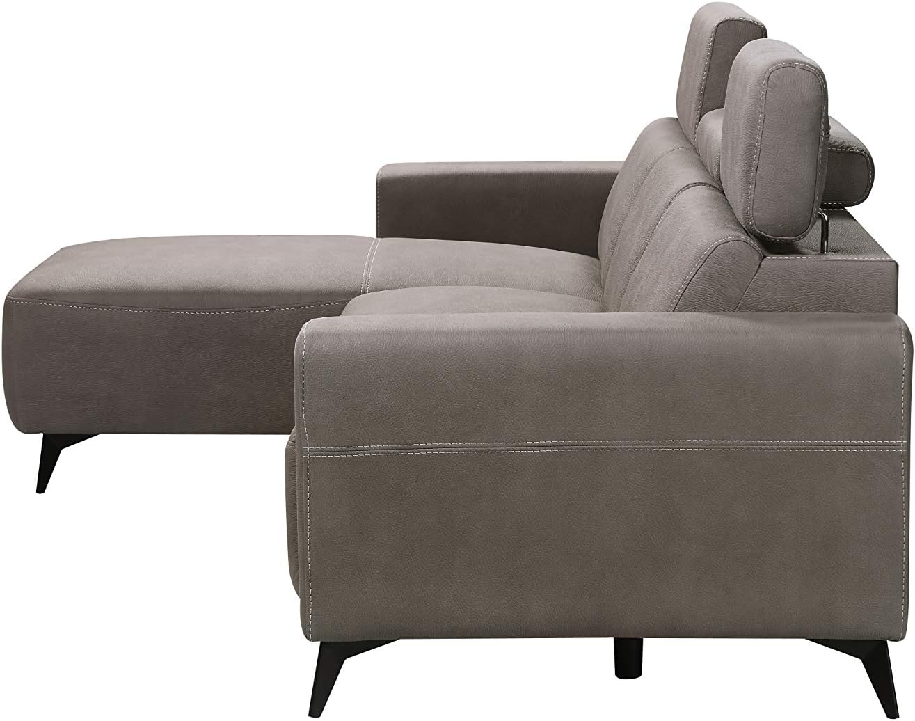 Modern Bari Sectional Sofa with Push Back Functional, Left Facing Chaise