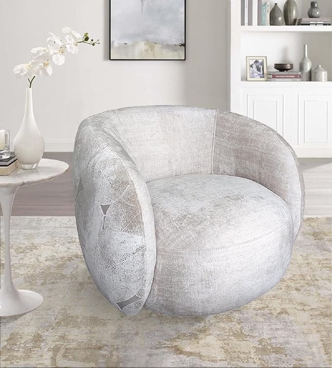Napoli Modern Swivel Base Barrel Chair