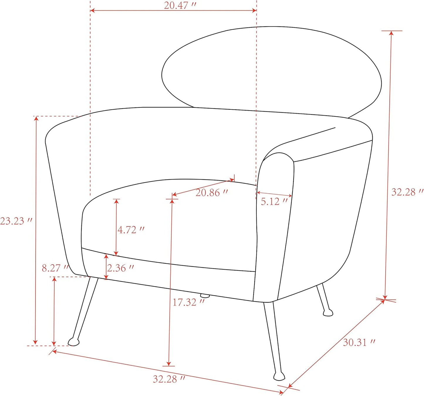 Felice Modern Gold Finish Accent Chair