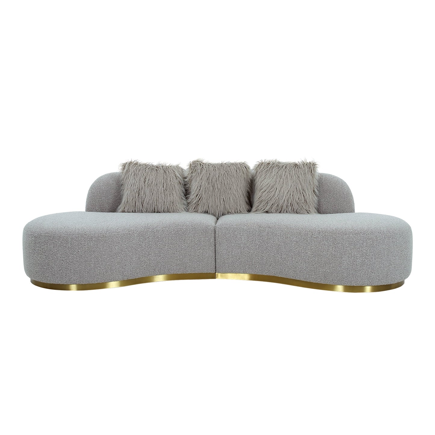Simona Upholstered Sofa with 3 Pillows 110.6"