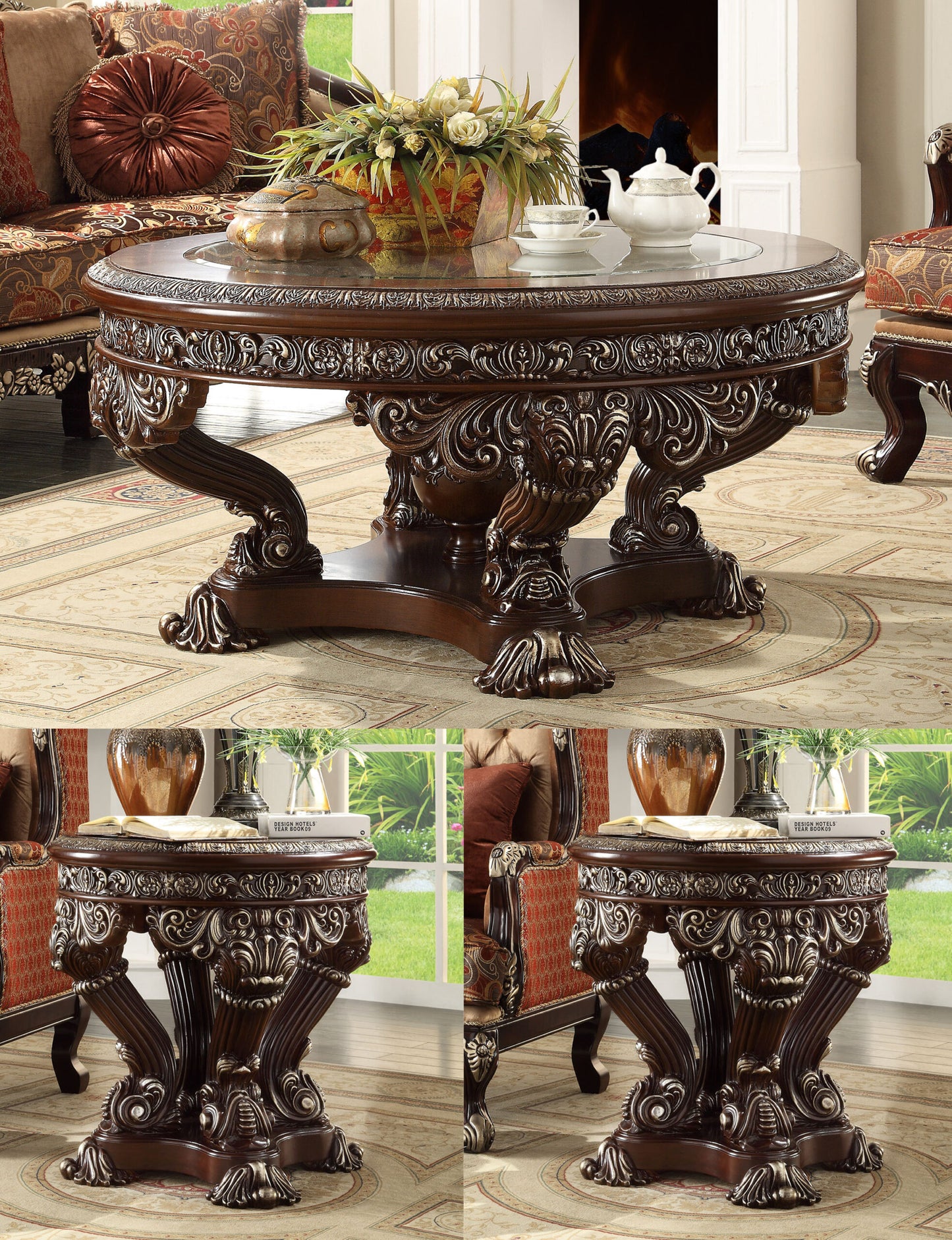 HD-8017 - 3pc Coffee Table Set