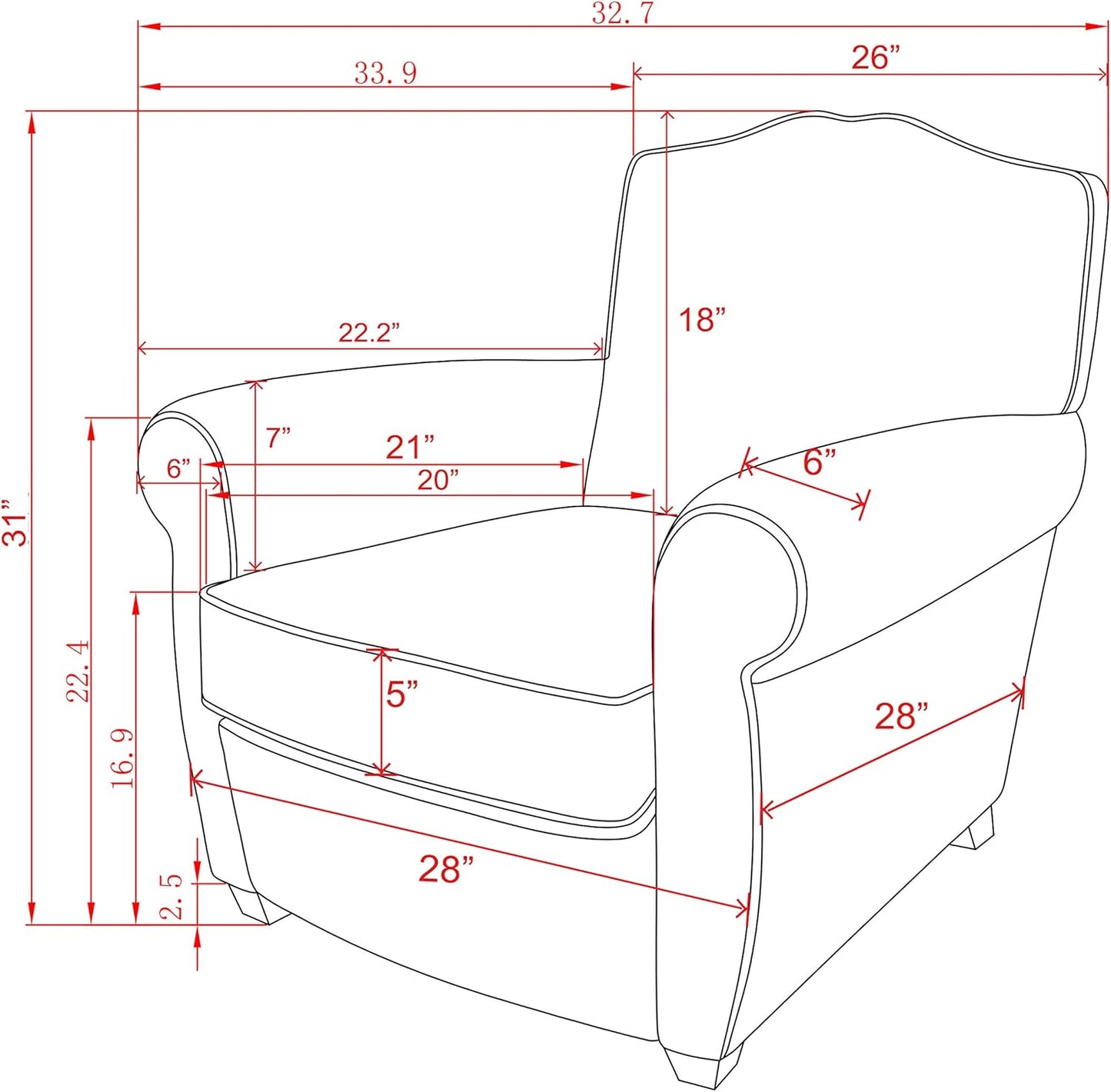 Vicenza Collection Leather Wing Chair