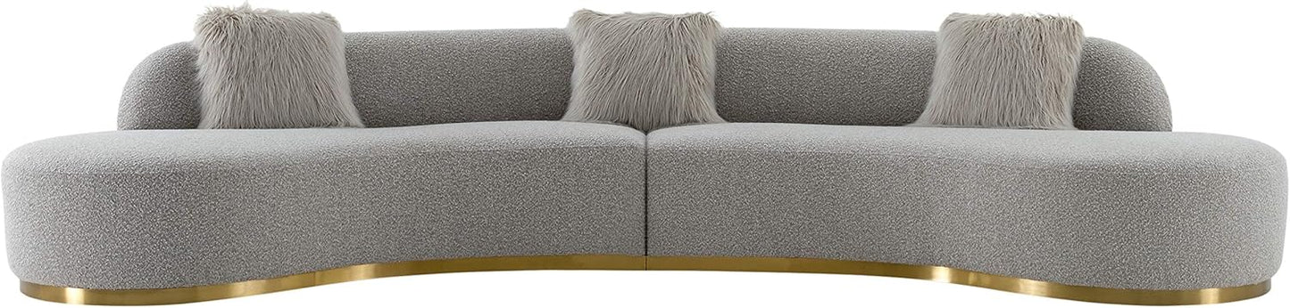 Simona Upholstered Sofa with 3 Pillows 150.4"