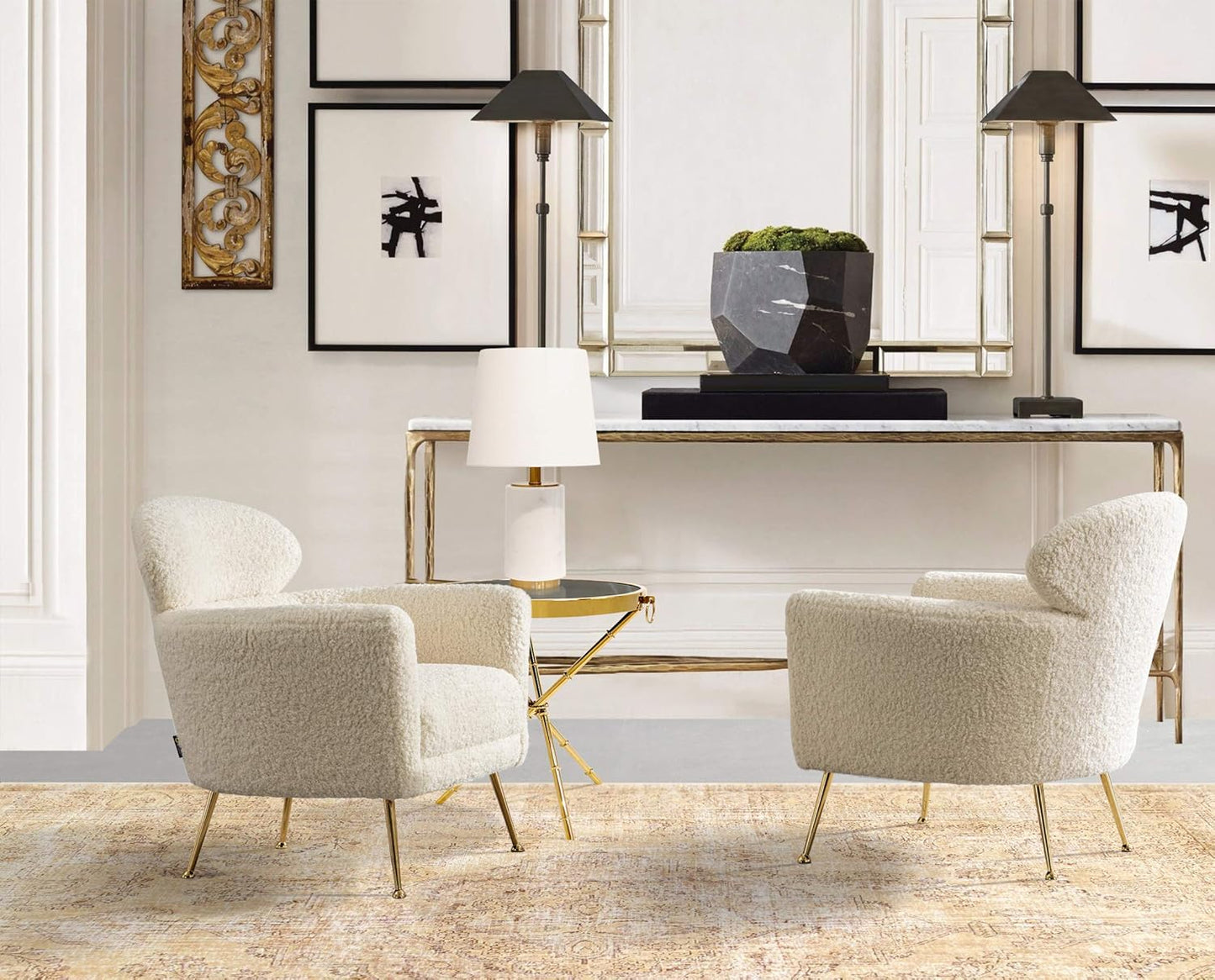 Felice Modern Gold Finish Accent Chair