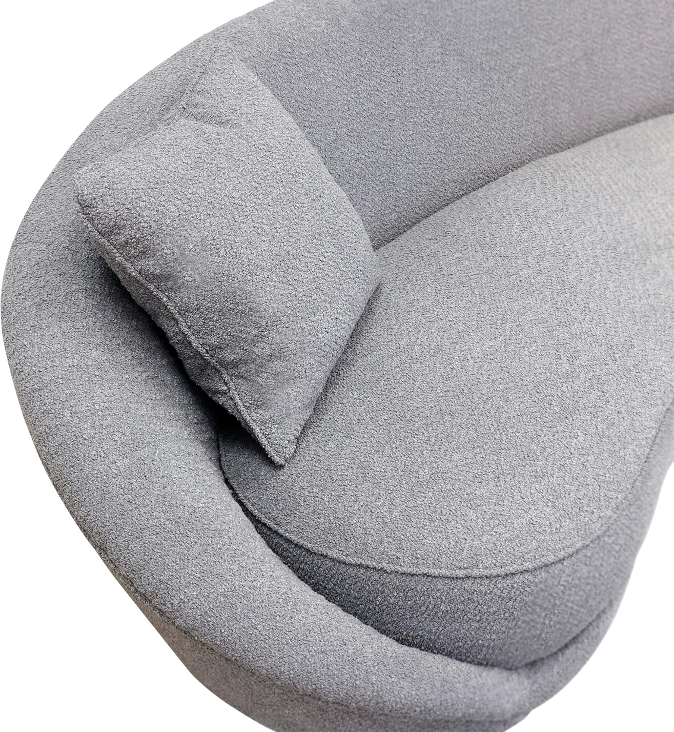 Luna Collection Textured Fabric Curved Sofa