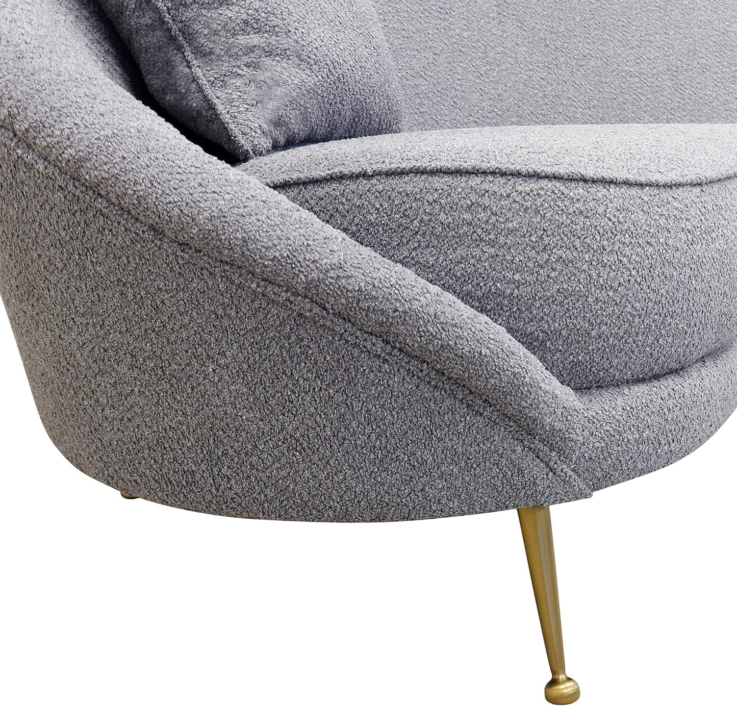 Luna Collection Textured Fabric Curved Sofa