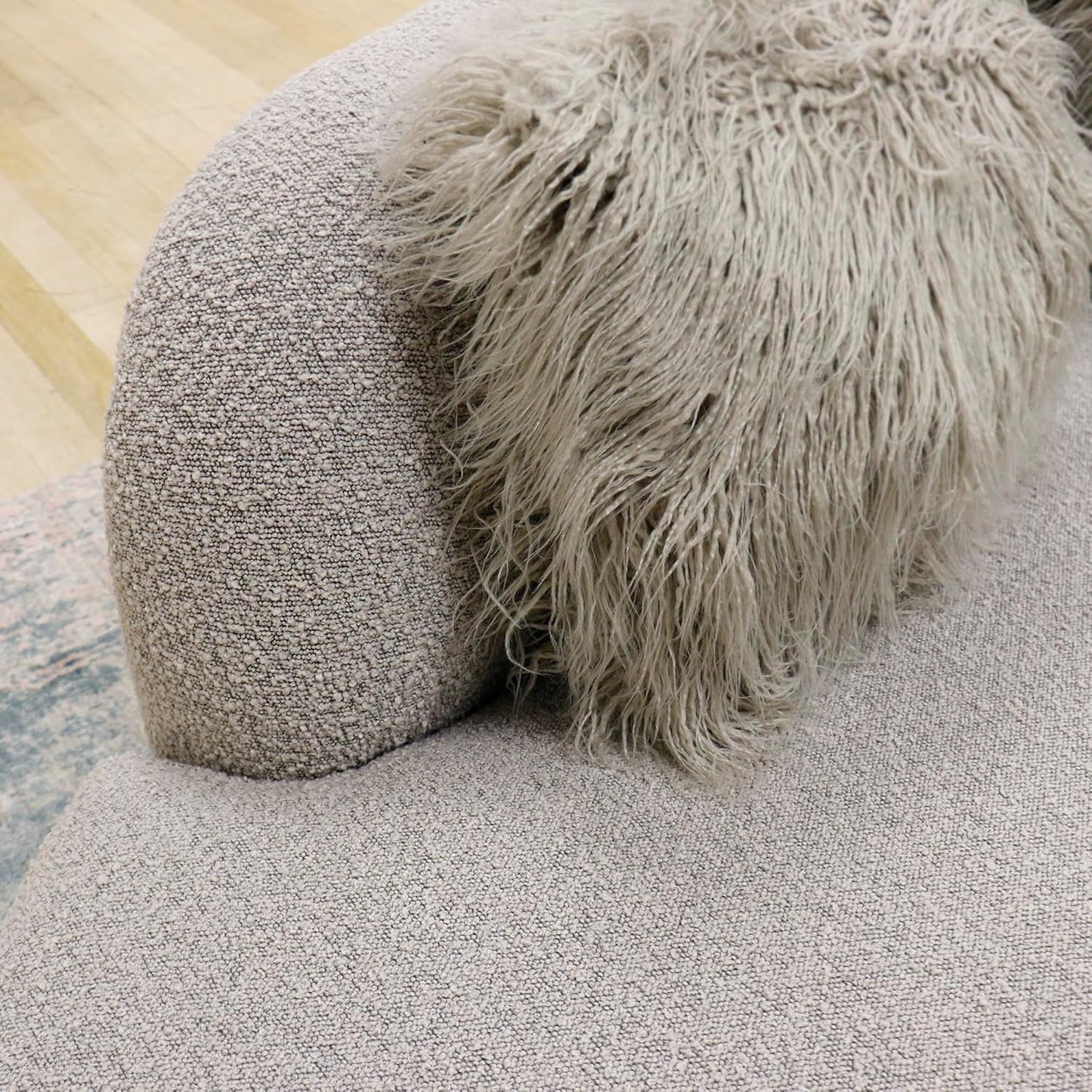 Simona Upholstered Sofa with 3 Pillows 150.4"