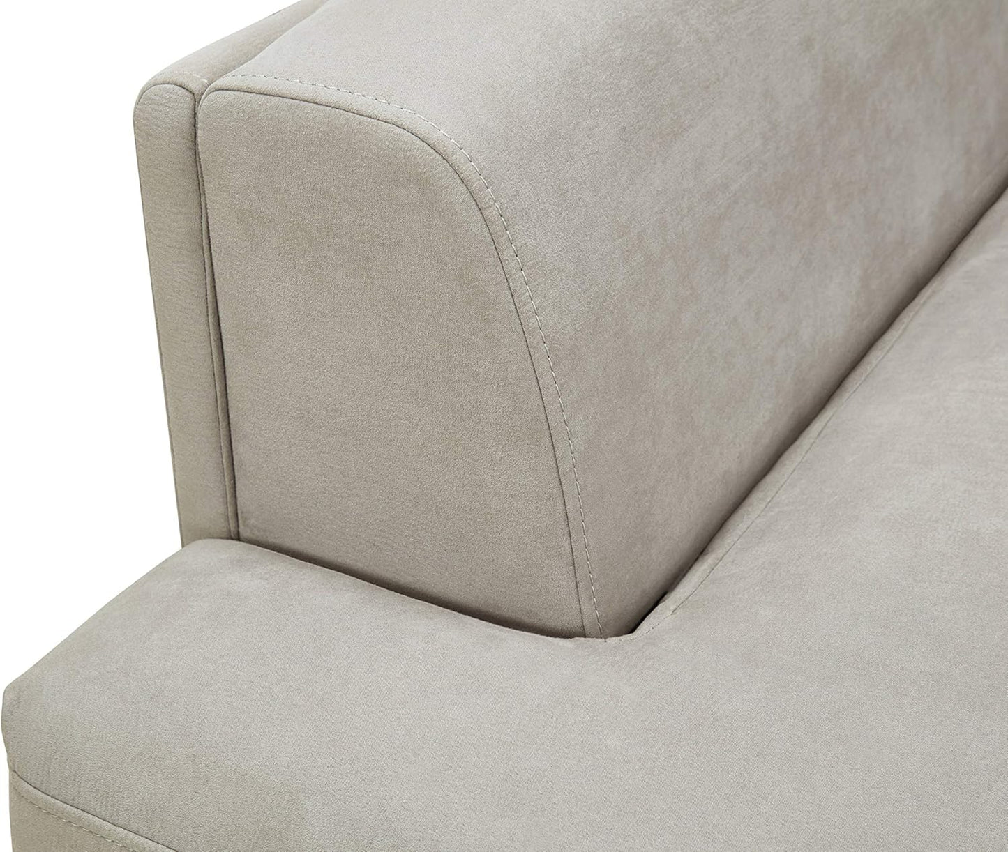 Modern Lucca Sectional Sofa with Push Back Functional, Right Facing Chaise