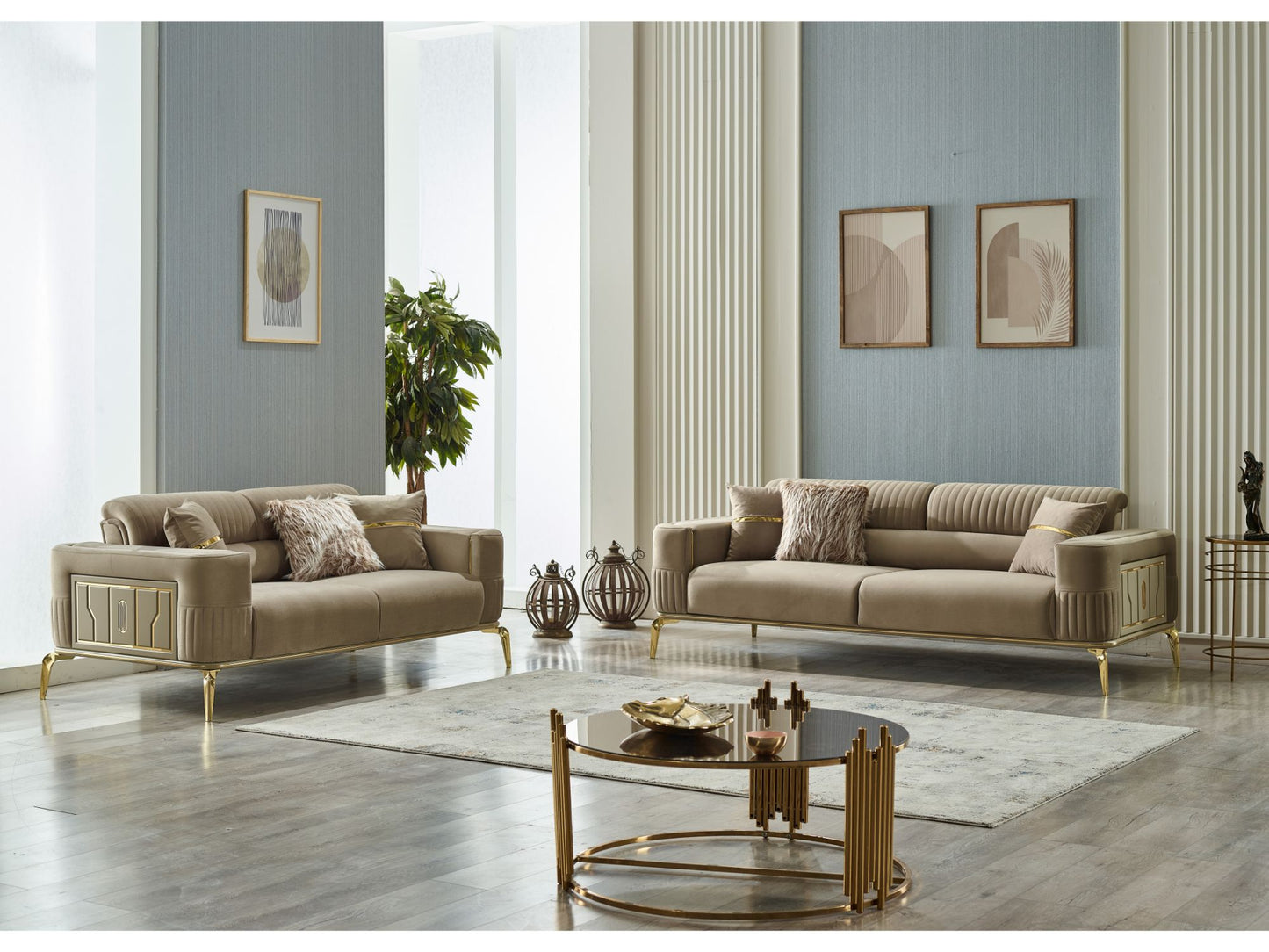 Armoni Convertible Livingroom (2 Sofa & 2 Chair)
