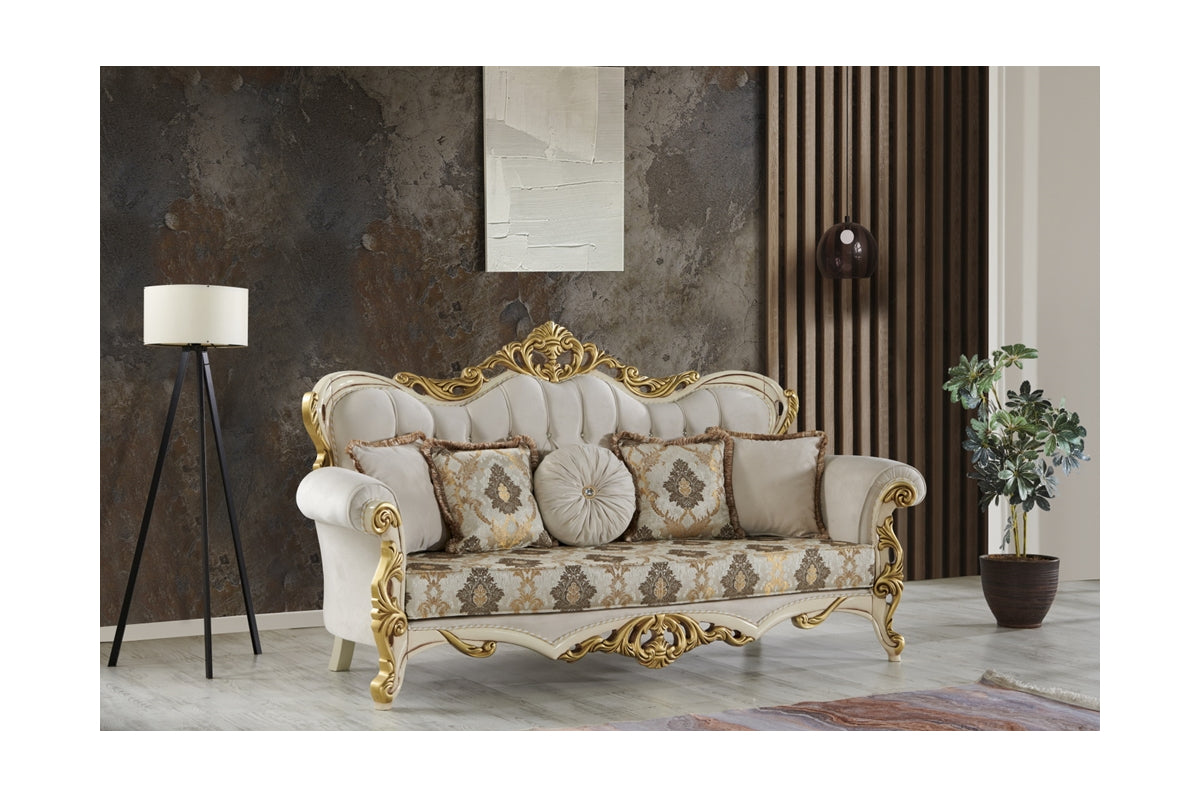 Buse Tradational Stationary Sofa Cream