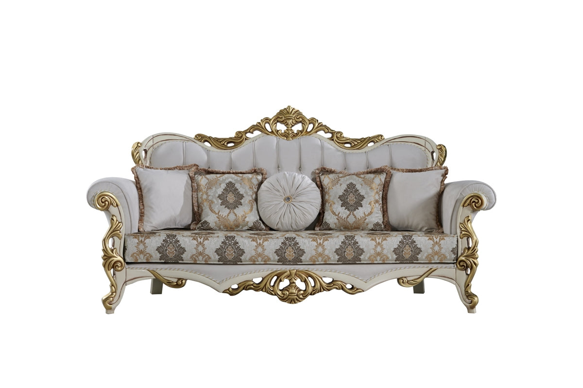 Buse Tradational Stationary Sofa Cream