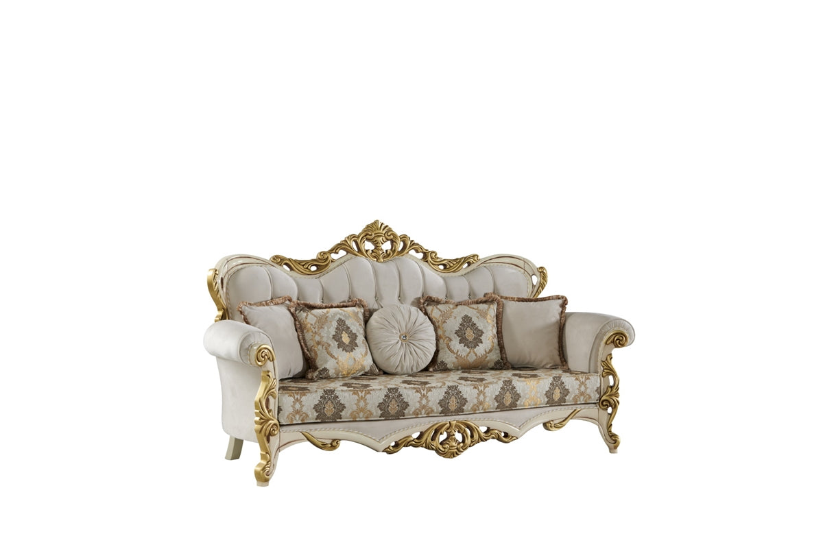 Buse Tradational Stationary Sofa Cream