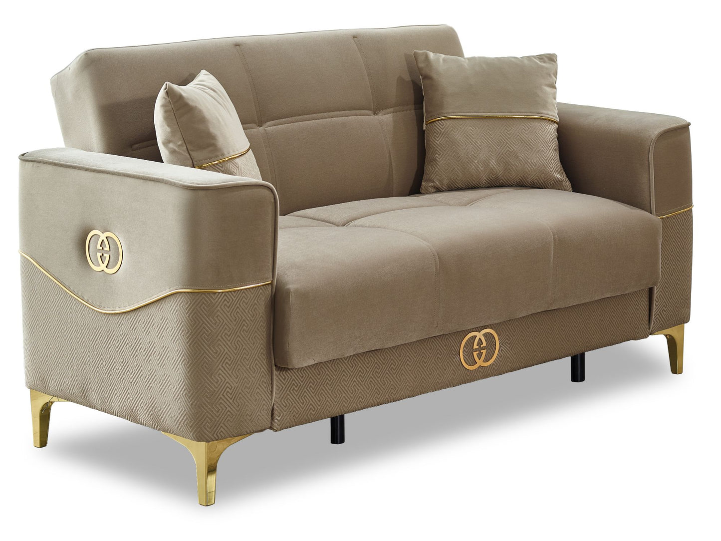 Clara Convertible Livingroom Set Beige