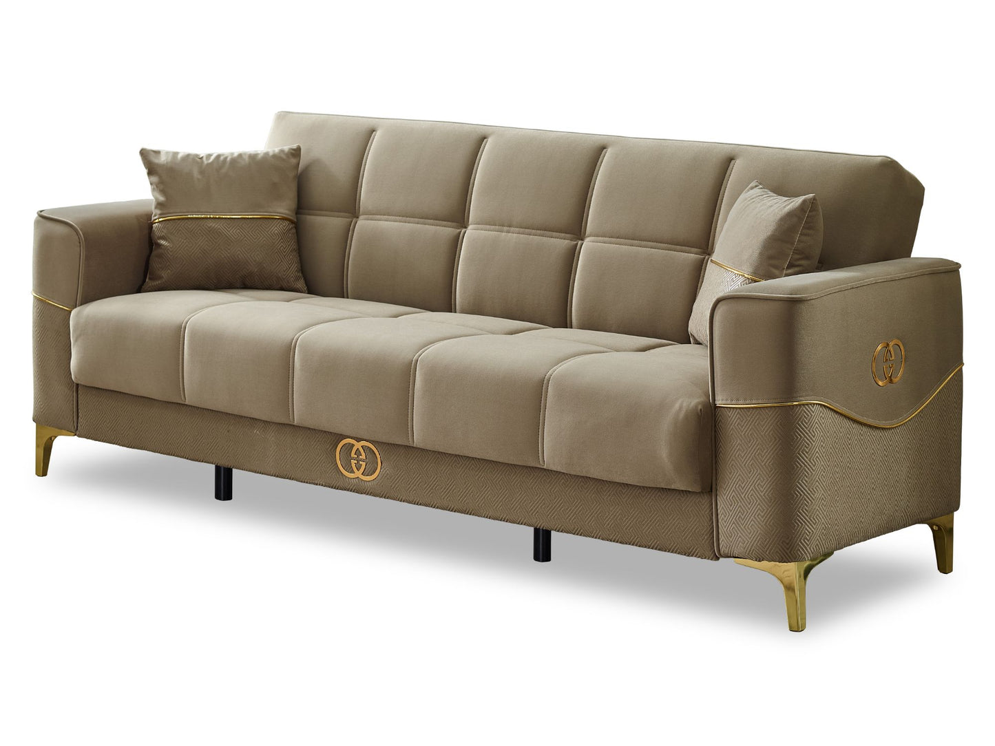 Clara Convertible Livingroom Set Beige