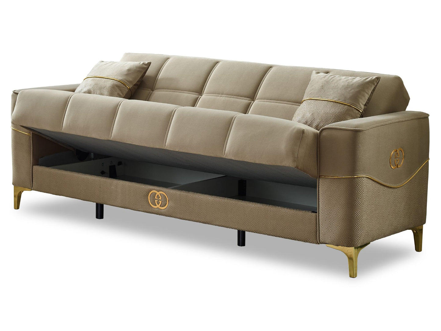 Clara Convertible Livingroom Set Beige