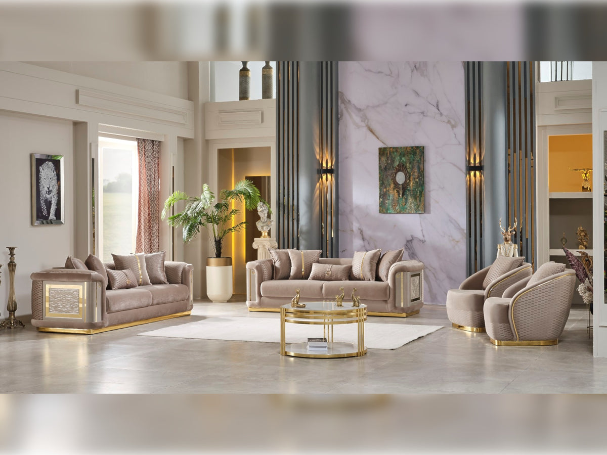 Elegance Stationary Livingroom (2 Sofa & 2 Chair)