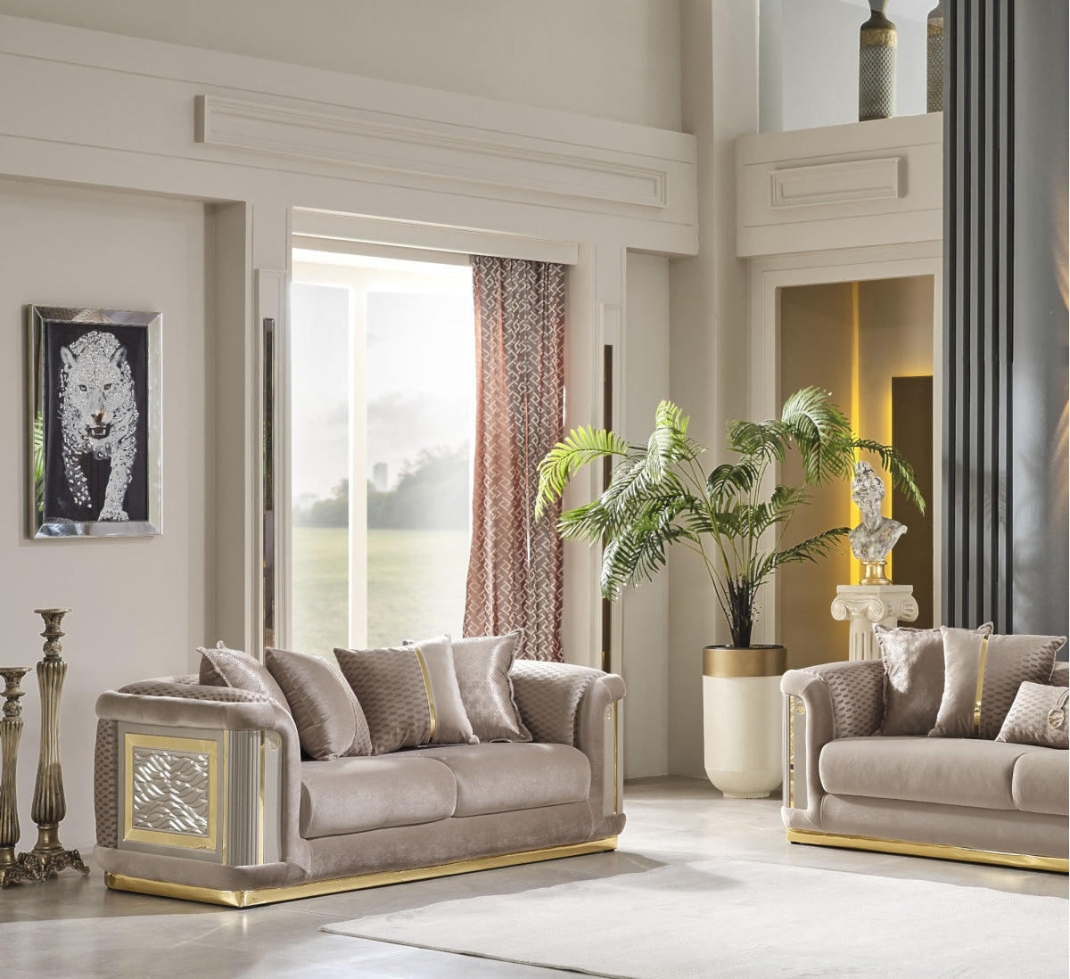 Elegance Stationary Livingroom (2 Sofa & 2 Chair)
