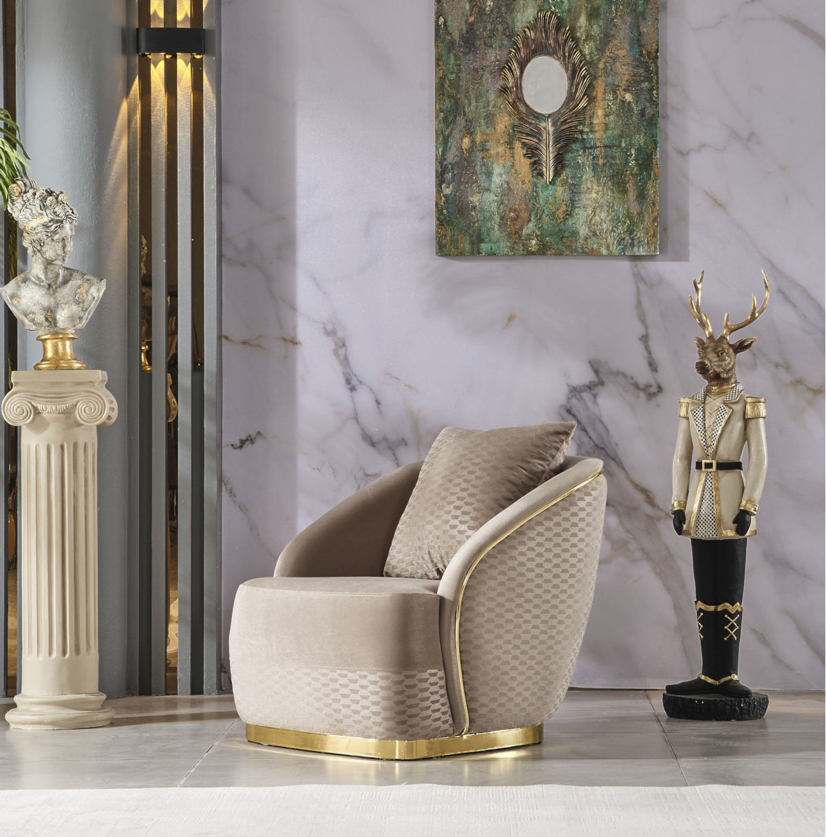 Elegance Stationary Livingroom (2 Sofa & 2 Chair)