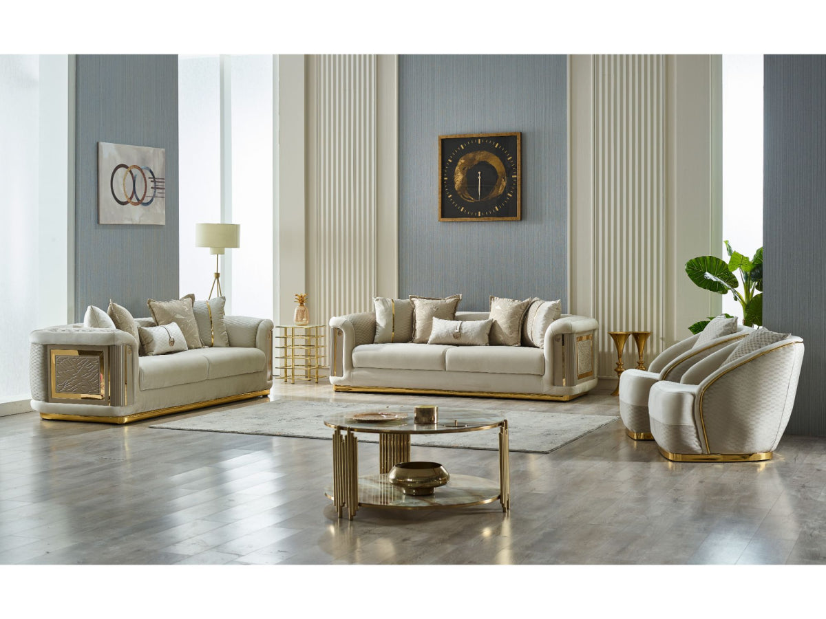 Elegance Stationary Livingroom (2 Sofa & 2 Chair)