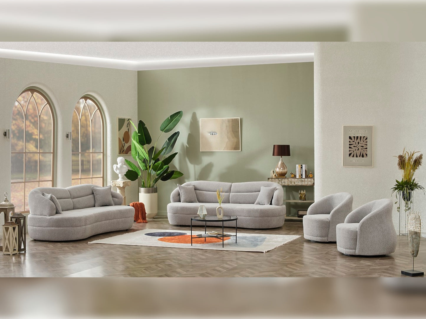 Gloria Convertible Livingroom (2 Sofa & 2 Chair)