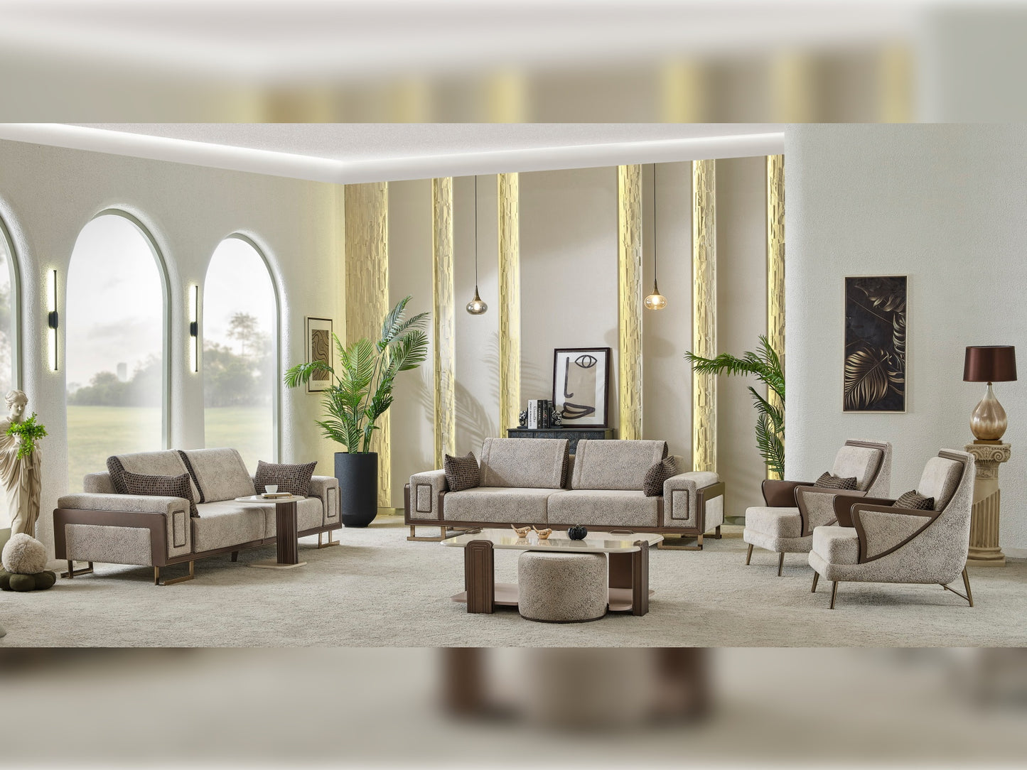 Nirvana Stationary Livingroom (2 4 Seat Sofa & 2 Chair)