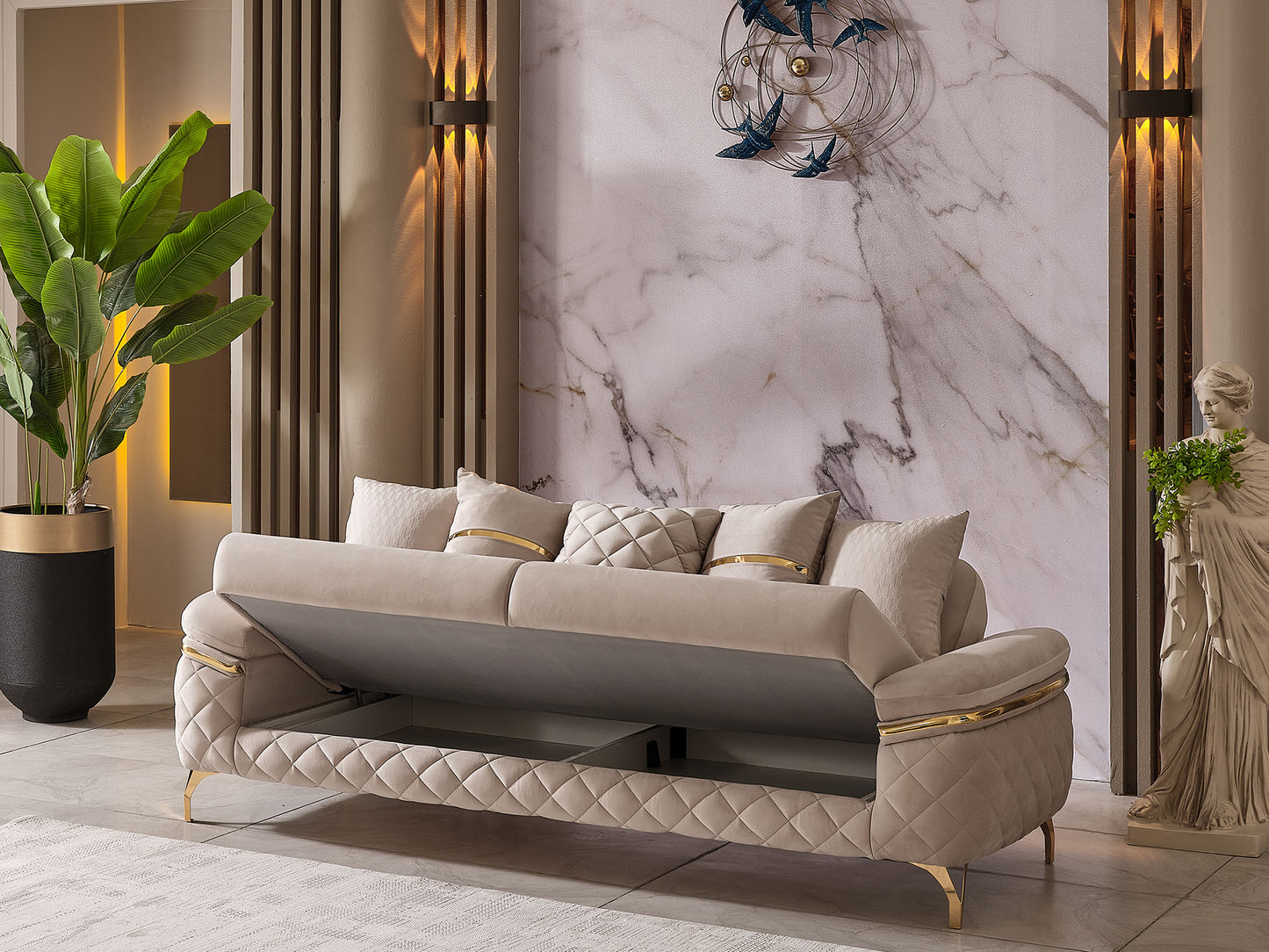 Orlando Convertible Livingroom (2 Sofa & 2 Chair)