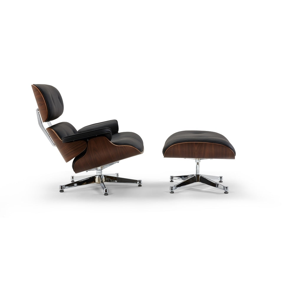Portfino Leather Lounge Chair with Ottoman