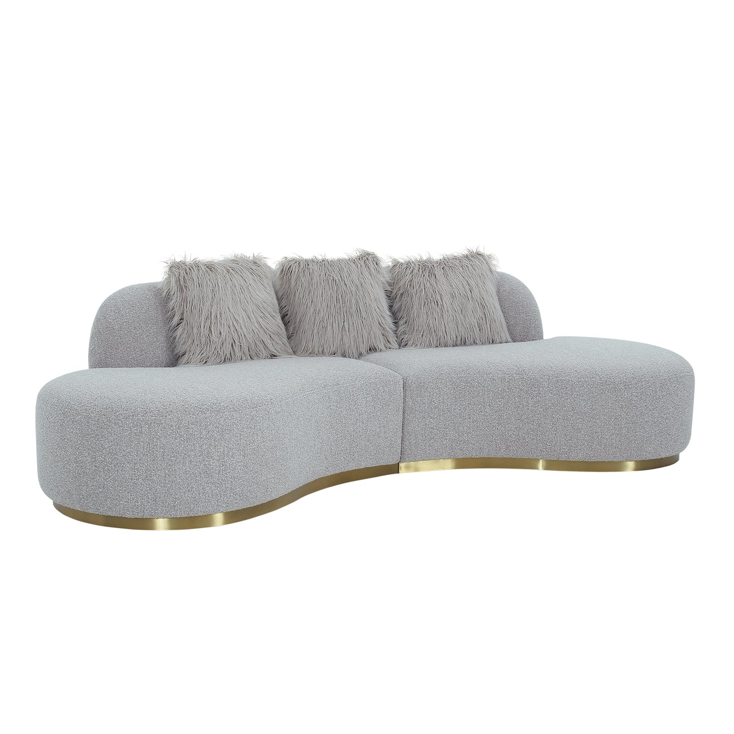 Simona Upholstered Sofa with 3 Pillows 110.6"