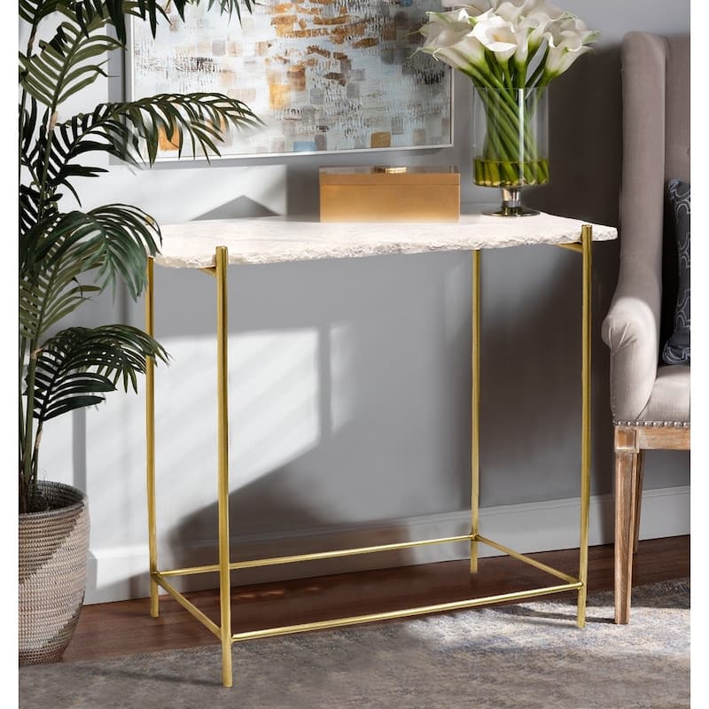 Vasto Marble & St. Steel Console Table