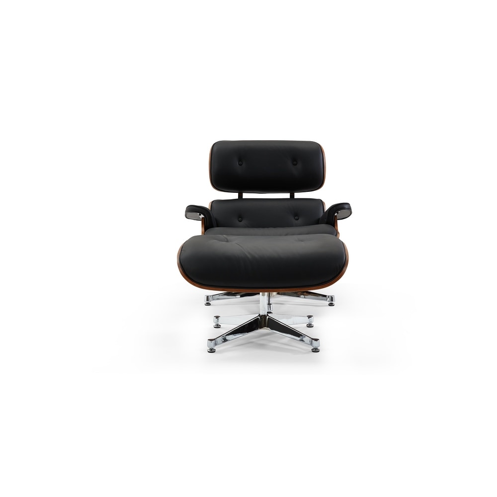 Portfino Leather Lounge Chair with Ottoman