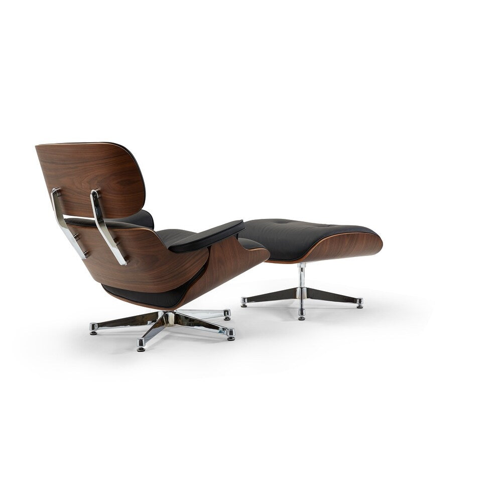 Portfino Leather Lounge Chair with Ottoman