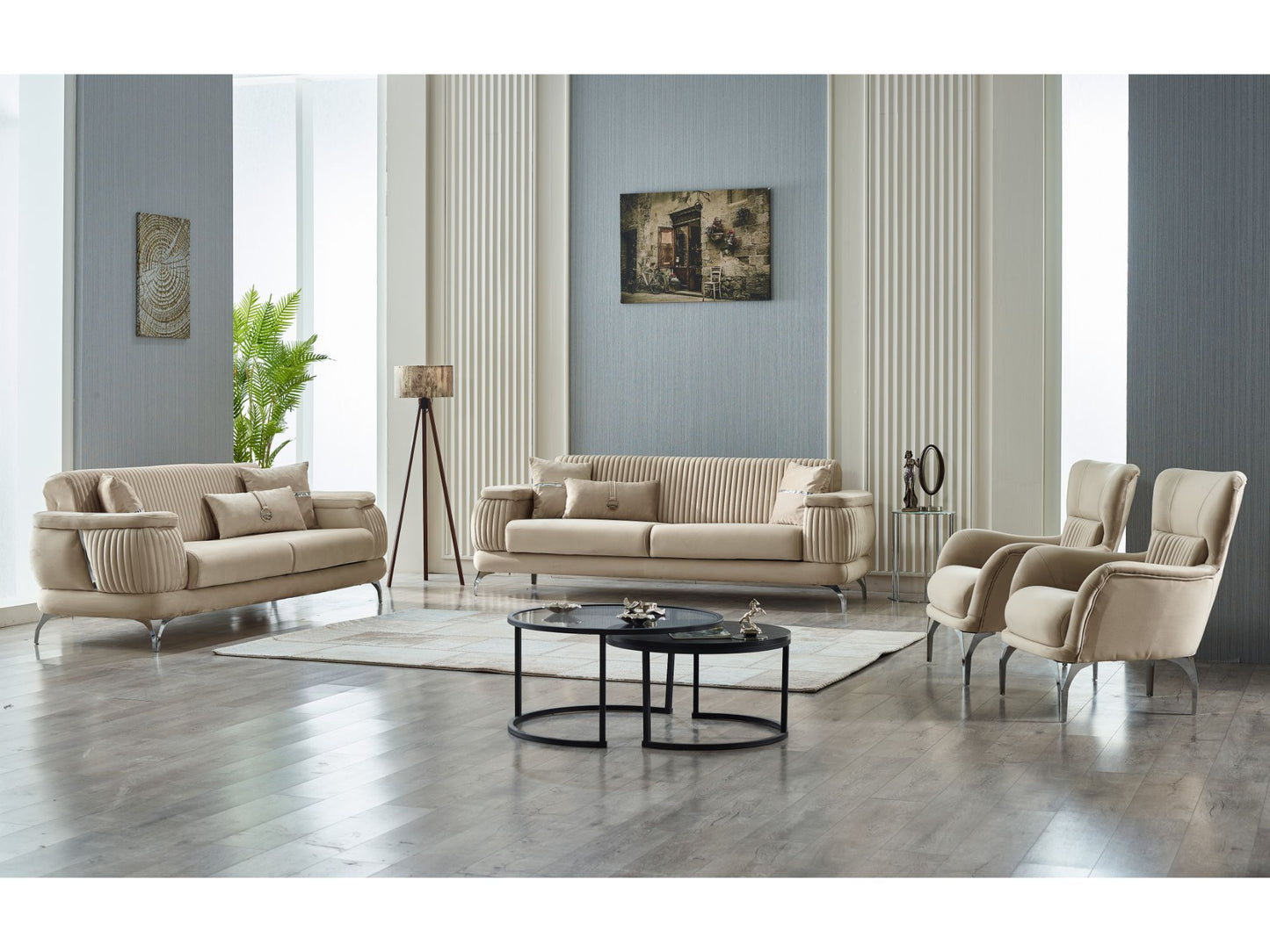Resital Convertible Livingroom Set (2 Sofa & 2 Chair)