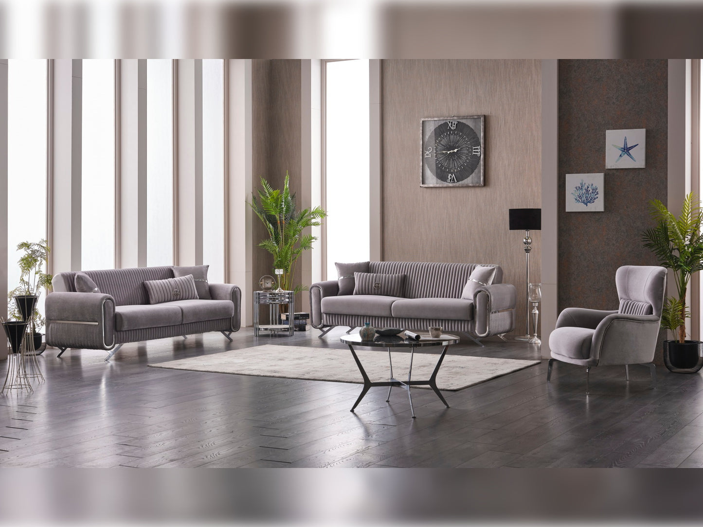 Royal Convertible Livingroom Set (2 Sofa & 2 Chair)
