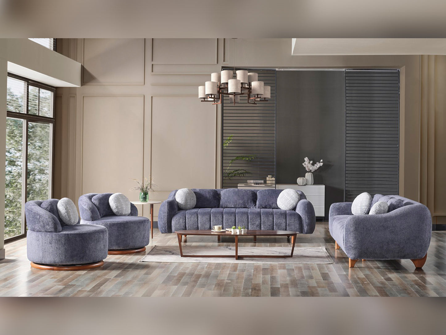 Snowy Stationary Livingroom (2 Sofa & 2 Chair)