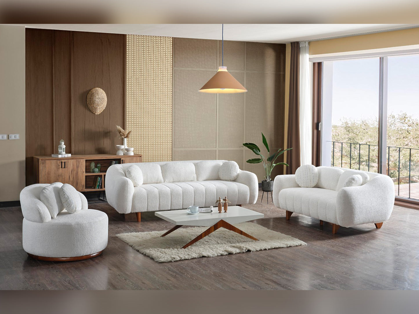 Snowy Stationary Livingroom (2 Sofa & 2 Chair)