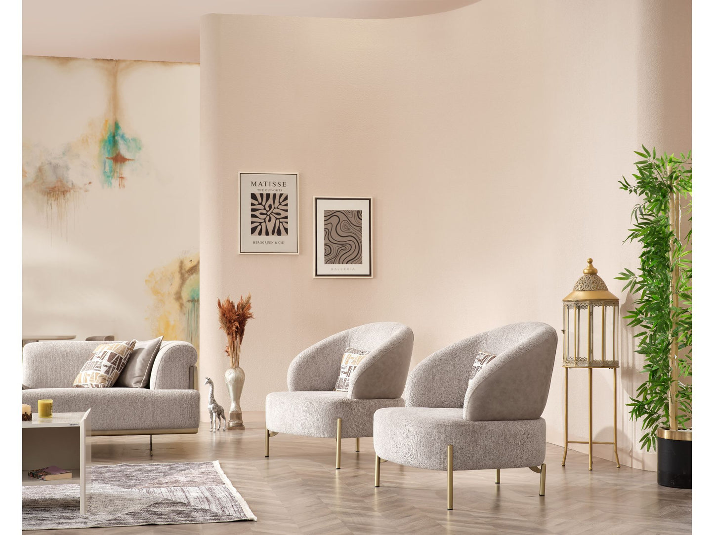 Urla Stationary Livingroom Set (1 Sofa & 1 Module Sofa & 2 Chair)